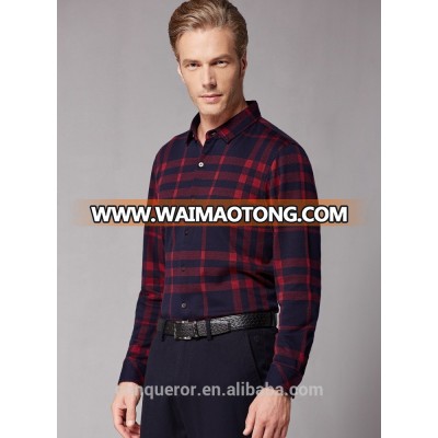 egyptian cotton plaid men shirt SHL103