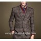 New Italian style men's winter check suit SHT1031